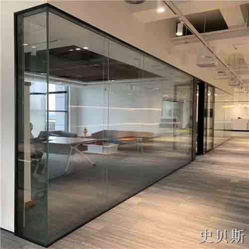 深圳双层12mm全景玻璃隔断墙结构图